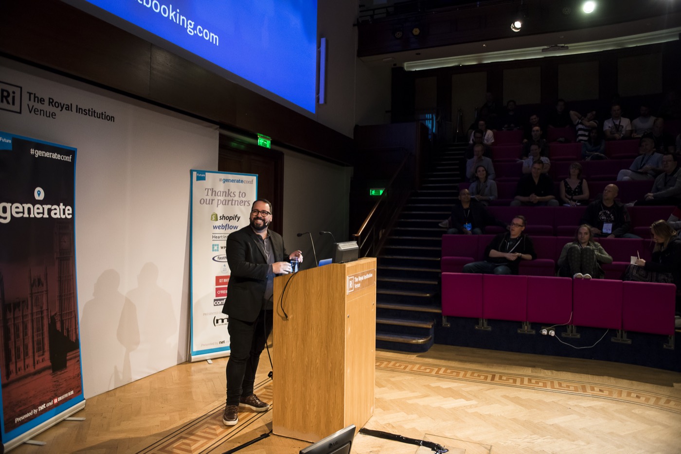 Michel Ferreira speaking at Generate Conference, London 2016